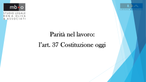 parità nel lavoro